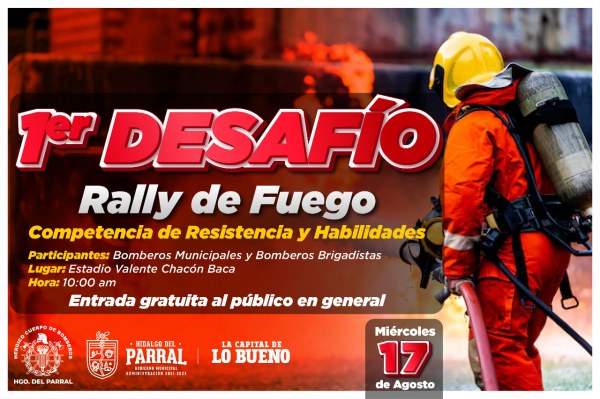 Mañana, 1er Desafío “Rally de Fuego”, organizado por el H. Cuerpo de Bomberos 