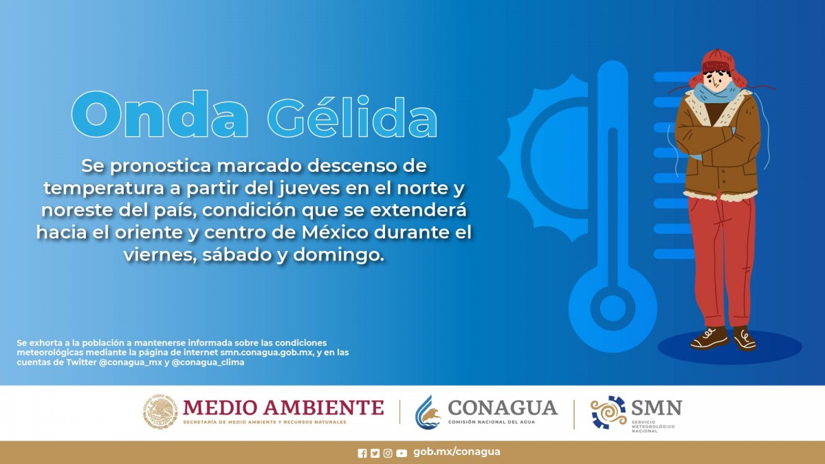 Alerta CONAGUA por onda gélida a partir de este jueves y hasta el domingo | Omnia