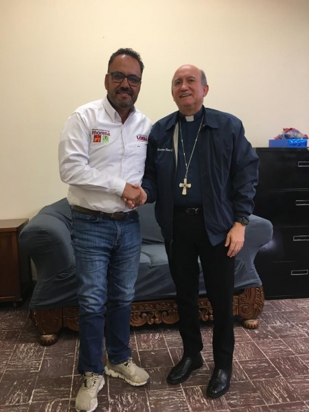 Se reúne Juan Carlos Loera con obispo de Ciudad Juárez, José Guadalupe Torres Campos