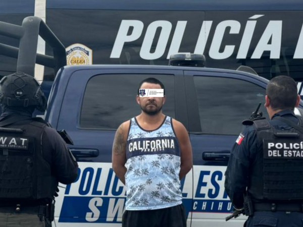 Asegura SSPE a hombre con arma larga y droga en Chihuahua