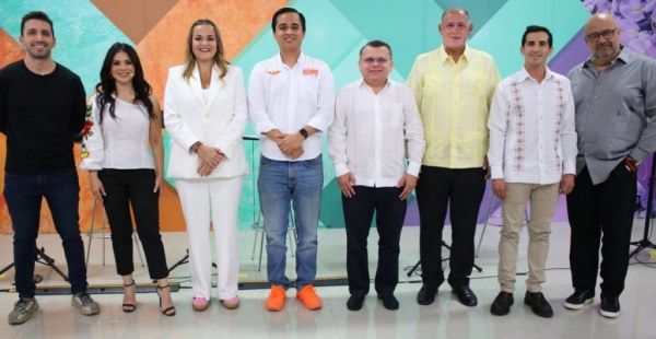 Candidatos de Morena, MC y PRD hacen equipo para criticar a aspirante del PAN en debate por la alcaldía de Mérida