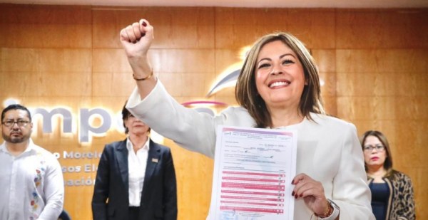 La exmorenista Lucía Meza se registra como candidata a la gubernatura de Morelos por la alianza opositora