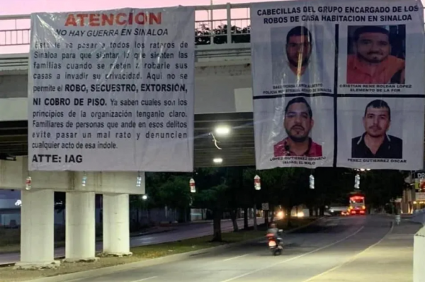 Explican secuestros en Culiacán con narco-mantas