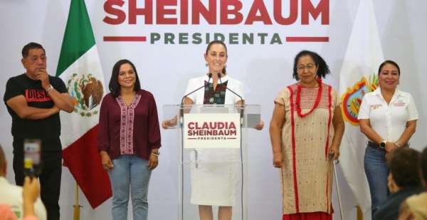 Sheinbaum acusa a encuestadora de mentir por resultados que ponen arriba a Xóchitl Gálvez en la contienda presidencial