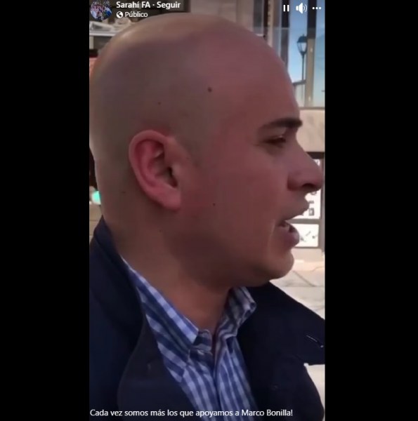 Video: Sarahí Franklyn publica que Miguel La Torre pide el voto para Marco Bonilla