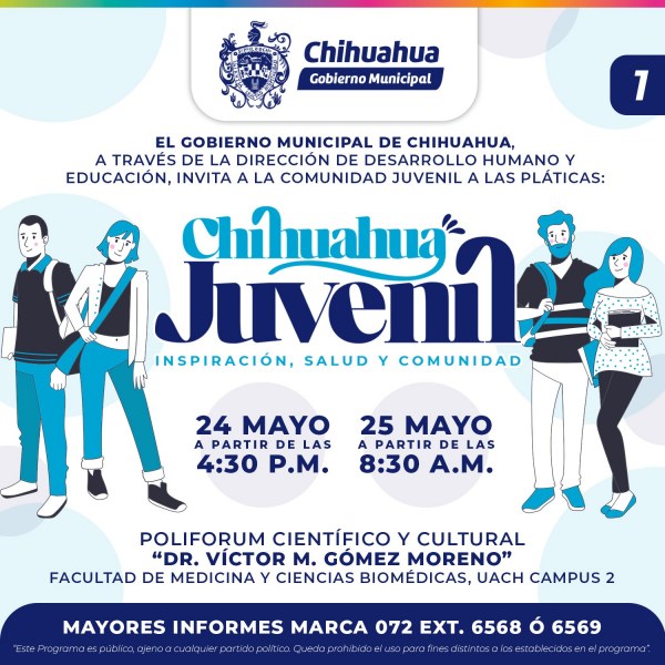 Invita Municipio a participar en la jornada “Chihuahua Juvenil” este viernes 24 y sábado 25 de mayo