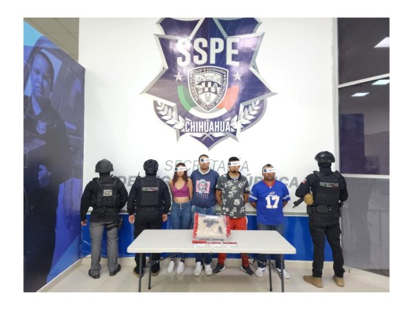 Detiene SSPE a cuatro presuntos integrantes de grupo delictivo vinculados a homicidios y feminicidio en Juárez