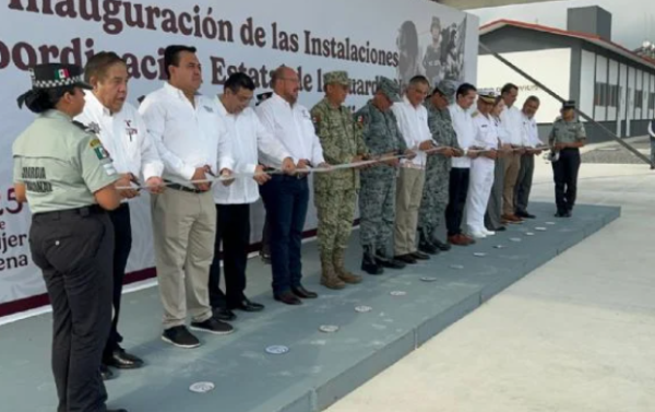 Inauguran gobernador y mandos militares, instalaciones de la Guardia Nacional en Tamaulipas