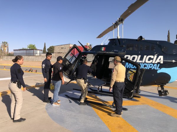 Traslada Halcón 1 a mujer accidentada en Cumbres de Majalca