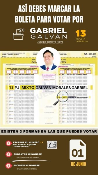 Gabriel Galván, candidato a Juez de Distrito por el Distrito 13 en Chihuahua