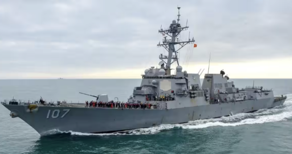 Atraca buque destructor de EUA, USS Gravely, en puerto de Veracruz