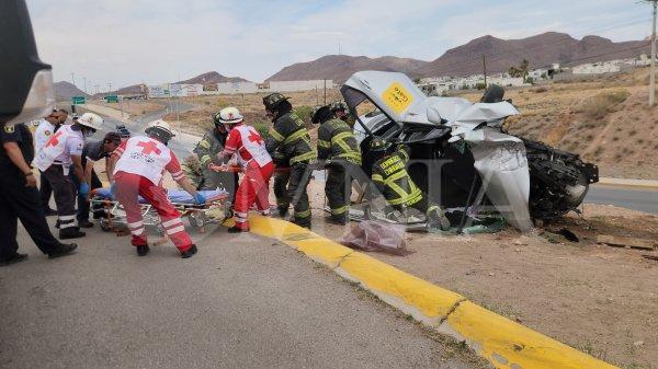 Volcadura en carretera a Aldama deja un lesionado