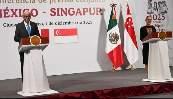 Presidente de Singapur celebra relaciones bilaterales con México