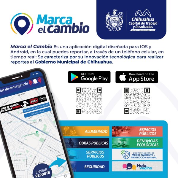 Conoce cómo reportar necesidades en la aplicación Marca el Cambio del Municipio