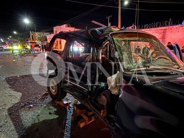 Adolescentes protagonizan fuerte choque múltiple al norte de la ciudad