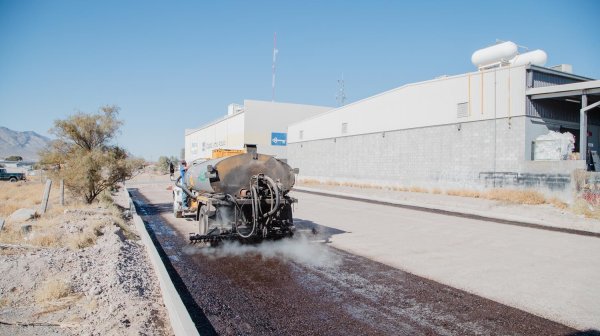 A punto de concluir Municipio de Camargo pavimentación de la calle Ojinaga