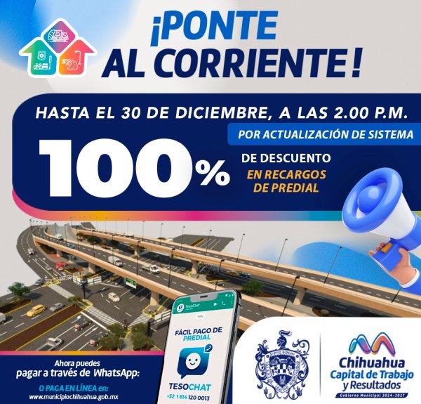 Tienes hasta el 30 de diciembre para pagar tu Predial con el descuento del 100% en los recargos