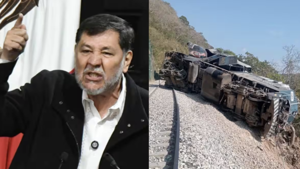 ¡El cinismo! Noroña acusa a la oposición de sabotaje al Tren Interoceánico tras descarrilamiento