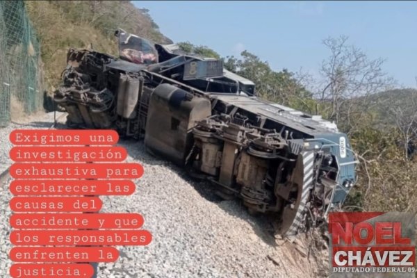 Exige Noel Chávez justicia para víctimas de descarrilamiento de tren en Oaxaca