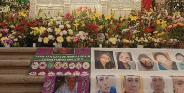 Madres buscadoras de Michoacán realizan misa de fin de año para pedir por personas desaparecidas
