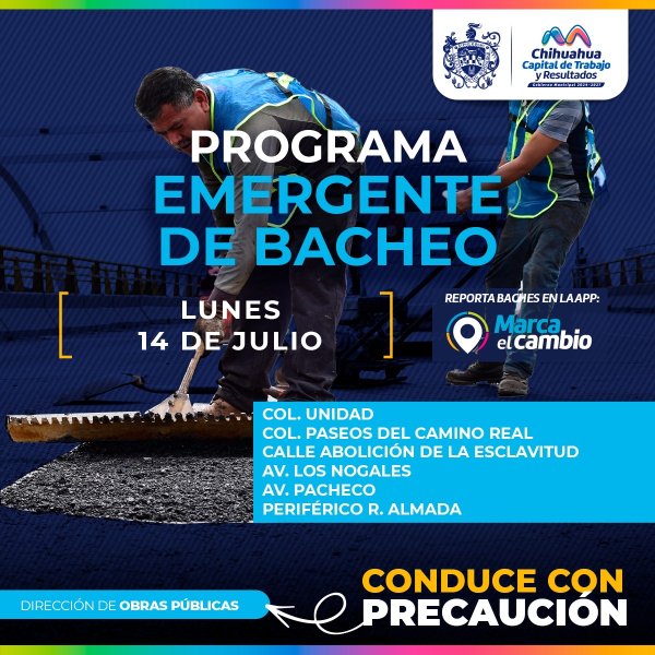 Sigue Municipio atendiendo baches con programa emergente