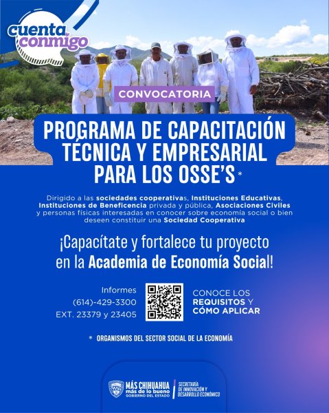 Lanza SIDE convocatoria  de capacitación para fortalecer la Economía Social