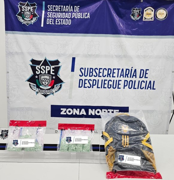 Detiene Policía del Estado a grupo con más de medio kilo de fentanilo en Ciudad Juárez