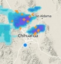 Se desplaza tormenta de Chihuahua capital hacia Aldama: alertan por lluvias intensas y vientos fuertes