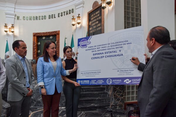 Firman Conalep y Sipinna convenio para prevenir la violencia digital en adolescentes