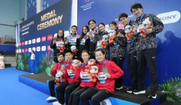 Clavadistas mexicanos obtienen medalla de plata en Campeonato Mundial de Deportes Acuáticos