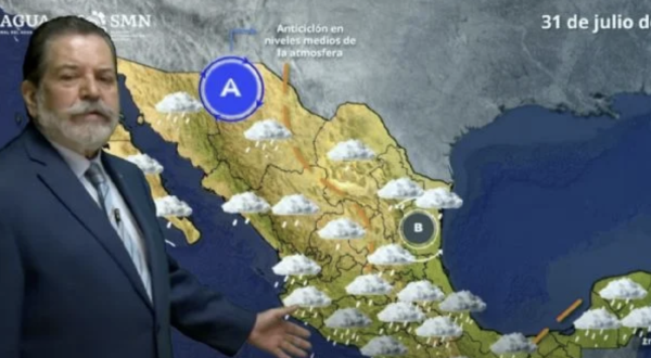 Arreciarán las lluvias este jueves en 19 entidades; llega la onda tropical 18