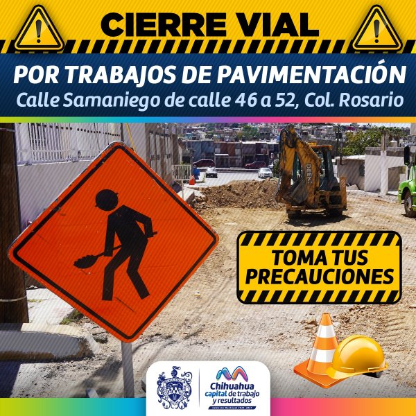 Alerta Vial, próxima semana inicia Municipio pavimentación en calle Samaniego