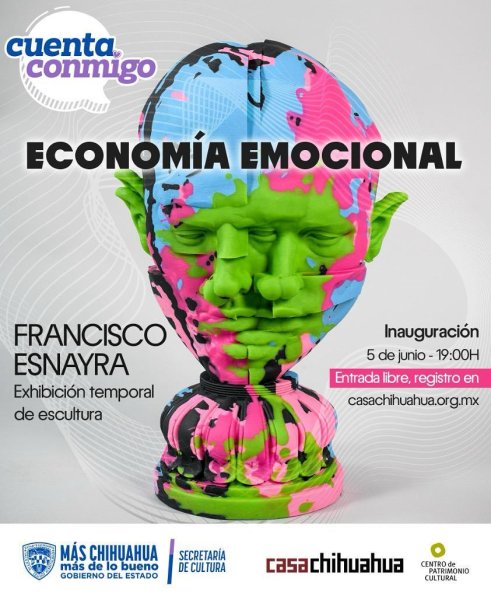 Presenta Casa Chihuahua exposición “Economía emocional” de Francisco Esnayra