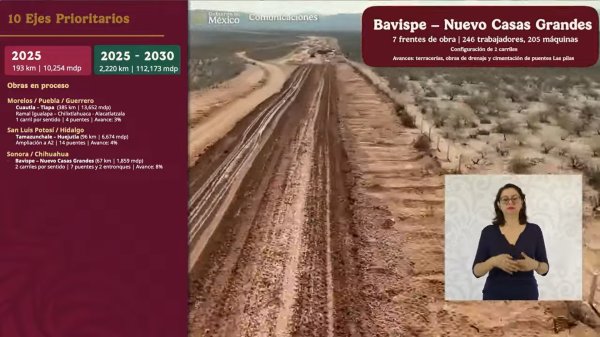 Este año se termina la Carretera Bavispe – Nuevo Casas Grandes: SICT