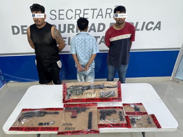 Detiene SSPE a tres integrantes de grupo delictivo en Ciudad Juárez