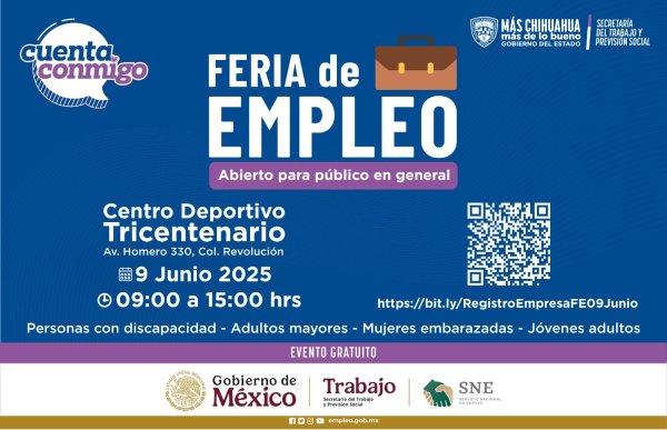 Invita STPS a Feria de Empleo en el Deportivo Tricentenario