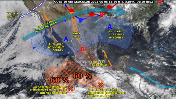 Onda tropical 2, calor extremo y posible ciclón afectarán a México este fin de semana