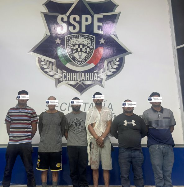 Asegura SSPE a seis masculinos por portación ilegal de armas y tentativa de homicidio en Juárez