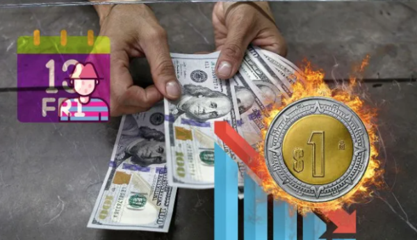 Peso mexicano se espanta ante el dólar en la cotización del viernes 13