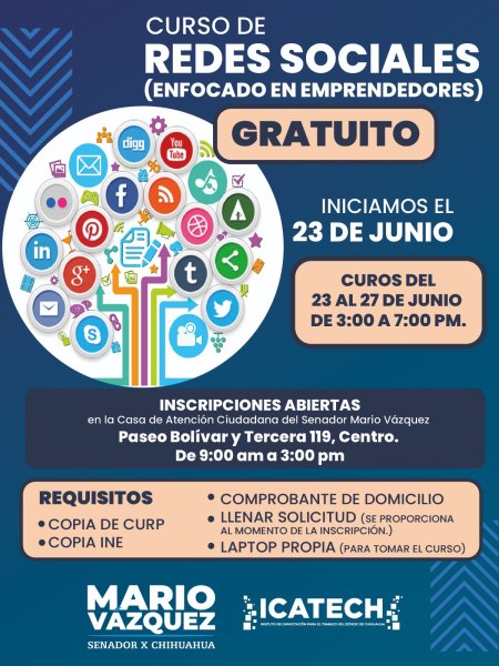 Continúan inscripciones para el curso gratuito de Manejo de Redes Sociales para Emprendedores