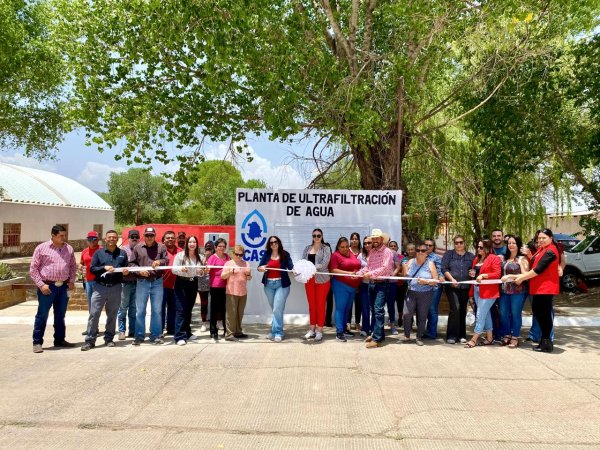 Inaugura JCAS planta de ultrafiltración en Matachí para garantizar agua limpia y gratuita