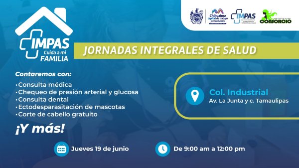 Llevará Municipio jornada “IMPAS Cuida a Mi Familia” a familias de la colonia Industrial