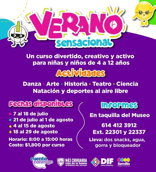 Invita DIF Estatal a su tradicional curso “Verano Sensacional”