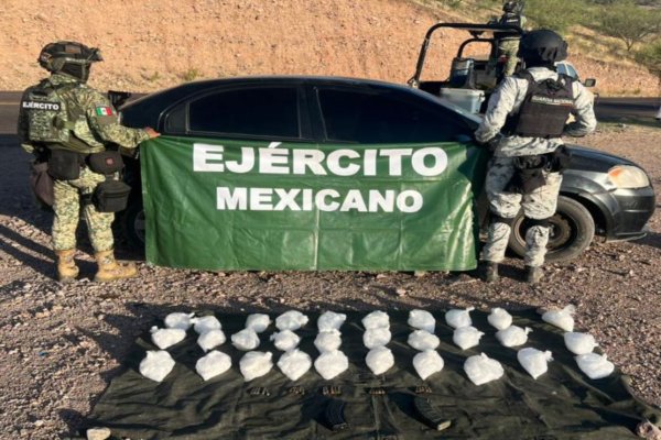 Aseguran 15 kilos de metanfetamina en Sonora, con valor de 4 mdp