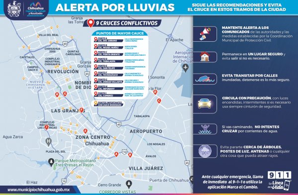 Emite Protección Civil Municipal recomendaciones para prevenir incidentes por lluvias