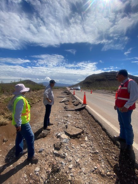 Atiende la SICT tramos carreteros que se vieron afectados por las lluvias