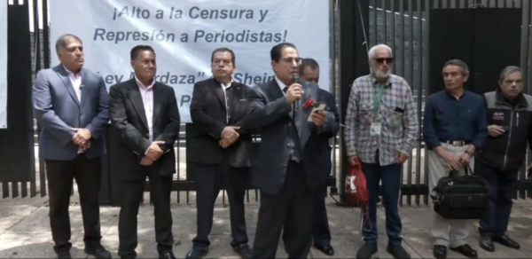 Periodistas protestan en el Senado contra la censura y leyes que vulneran la libertad de expresión