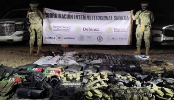 Semar detiene a seis presuntos sicarios, tres son menores, y asegura chalecos con iniciales del CJNG