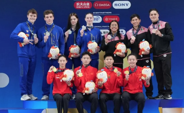 ¡México en el podio! Equipo mixto conquista medalla de bronce en la Súper Final de la Copa del Mundo de Clavados de Beijing