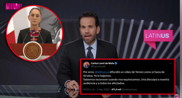 Loret de Mola causa polémica al disculparse por video publicado en Latinus donde menciona hechos violentos en Sinaloa, pero sucedieron en Yemen